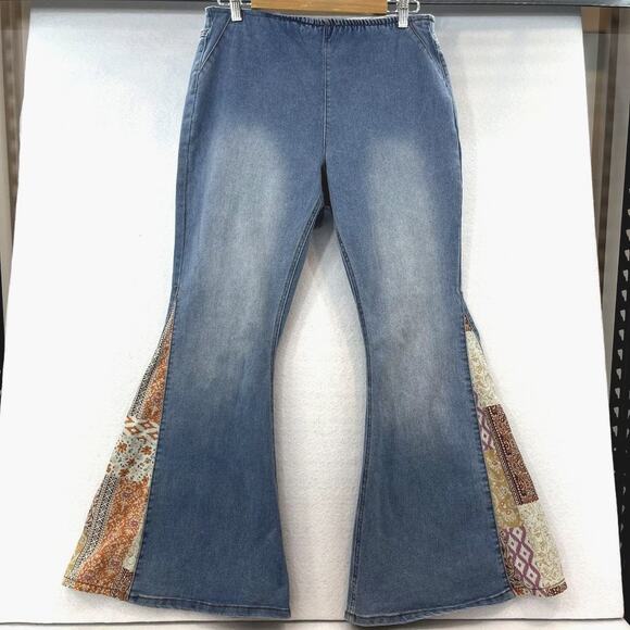 est 1946 Denim - Est 1946 Denim elastic waist flare with panel insert jean 10P